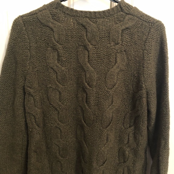 The Loft Olive Green or Army Green Cardigan Sweater- Petite Size M- Like New! - Picture 5 of 6